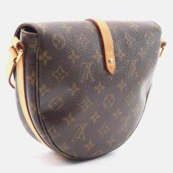 Pre Owned Louis Vuitton Shanti Gm Shoulder Bag  Monogram Canvas Leather