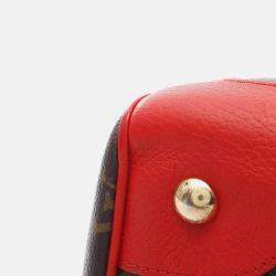 Pre Owned Louis Vuitton Retiro Pm 2Way Shoulder Handbag  Monogram Canvas Coquelicot