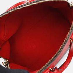 Pre Owned Louis Vuitton Retiro Pm 2Way Shoulder Handbag  Monogram Canvas Coquelicot