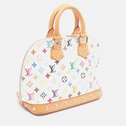 Pre Owned Louis Vuitton Alma Monogram Multicolor Canvas and Leather Top Handle Bag
