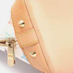 Pre Owned Louis Vuitton Alma Monogram Multicolor Canvas and Leather Top Handle Bag