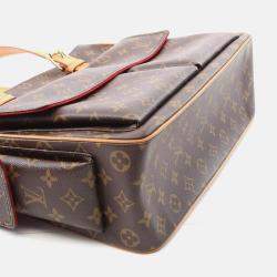 Pre Owned Louis Vuitton Multipli Cite Shoulder Handbag  Monogram Canvas Brown