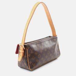 Pre Owned Louis Vuitton Vivacite MM Shoulder Hand Bag  Monogram Canvas