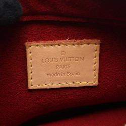 Pre Owned Louis Vuitton Vivacite PM Shoulder Bag  Monogram Canvas Leather Brown
