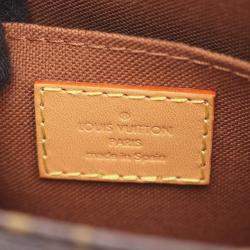 Pre Owned Louis Vuitton Petit Sac Plat Brown Monogram Canvas Tote Bag