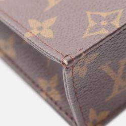 Pre Owned Louis Vuitton Petit Sac Plat Brown Monogram Canvas Tote Bag