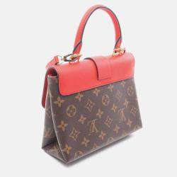 Pre Owned Louis Vuitton Locky BB Red / Brown Monogram Canvas and Leather Shoulder Bag
