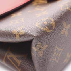 Pre Owned Louis Vuitton Locky BB Red / Brown Monogram Canvas and Leather Shoulder Bag