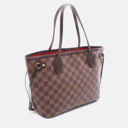Pre Owned Louis Vuitton Neverful PM Tote Bag  Damier Canvas Brown Ebene