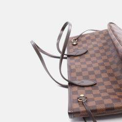 Pre Owned Louis Vuitton Neverful PM Tote Bag  Damier Canvas Brown Ebene