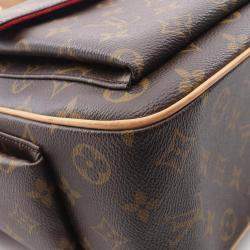 Pre Owned Louis Vuitton Multiple Cite Shoulder Handbag Monogram Canvas Brown