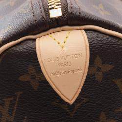 Pre Owned Louis Vuitton Keepall 45 Travel Bag  Monogram Canvas Leather Brown