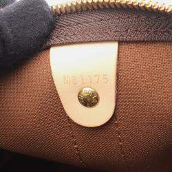 Pre Owned Louis Vuitton Keepall 45 Travel Bag  Monogram Canvas Leather Brown