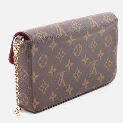 Pre Owned Louis Vuitton Pochette Felicie Chain Shoulder Bag  Monogram Fuschia
