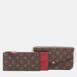 Pre Owned Louis Vuitton Pochette Felicie Chain Shoulder Bag  Monogram Fuschia