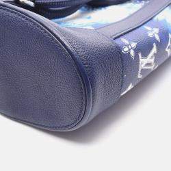 Pre Owned Louis Vuitton Randonnee PM Shoulder Bag  Monogram Bandana Blue