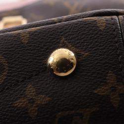 Pre Owned Louis Vuitton Pallas Shoulder Handbag  Monogram Canvas Rose Valerine