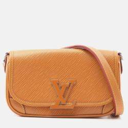 Pre Owned Louis Vuitton Busi NM Shoulder Crossbody Bag  Epi Leather Brown Gold