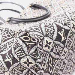 Pre Owned Louis Vuitton On The Go GM Shoulder Tote Bag  Monogram Jacquard Gray