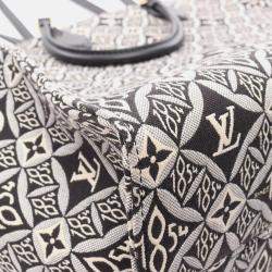 Pre Owned Louis Vuitton On The Go GM Shoulder Tote Bag  Monogram Jacquard Gray