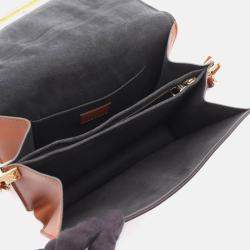 Pre Owned Louis Vuitton Dauphine MM Chain Shoulder Bag  Monogram Reverse Canvas