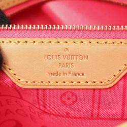 Pre Owned Louis Vuitton Neverfull MM Multicolor Monogram Rose Canvas Tote Bag
