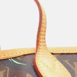 Pre Owned Louis Vuitton Neverfull MM Multicolor Monogram Rose Canvas Tote Bag
