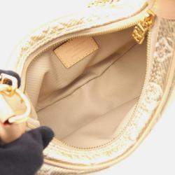 Pre Owned Louis Vuitton Loop Chain Shoulder Bag  Monogram Jacquard Canvas Leather