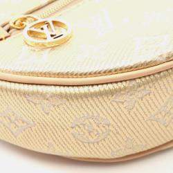 Pre Owned Louis Vuitton Loop Chain Shoulder Bag  Monogram Jacquard Canvas Leather
