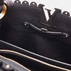 Pre Owned Louis Vuitton Capucine Pm Shoulder Handbag Taurillon Leather Black
