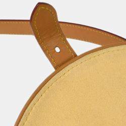 Pre Owned Louis Vuitton LV Pop Tambourin Brown Coated Canvas, Leather Shoulder Bag