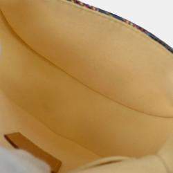 Pre Owned Louis Vuitton LV Pop Tambourin Brown Coated Canvas, Leather Shoulder Bag