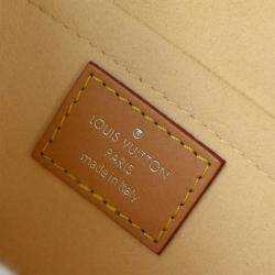 Pre Owned Louis Vuitton LV Pop Tambourin Brown Coated Canvas, Leather Shoulder Bag