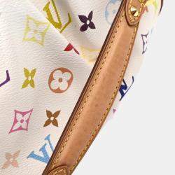Pre Owned Louis Vuitton White Multicolor Judy GM 2way Handbag