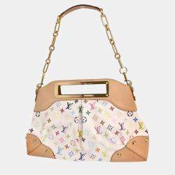Pre Owned Louis Vuitton White Multicolor Judy GM 2way Handbag