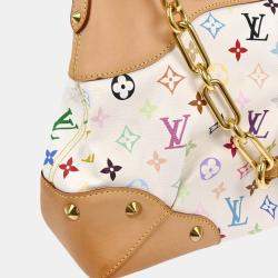 Pre Owned Louis Vuitton White Multicolor Judy GM 2way Handbag
