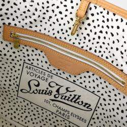 Pre Owned Louis Vuitton Brown/White Monogram Waves Neverfull MM Tote Bag