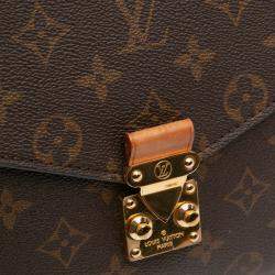 Pre Owned Louis Vuitton Brown Monogram Pochette Metis