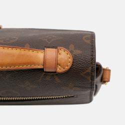 Pre Owned Louis Vuitton Brown Monogram Pochette Metis