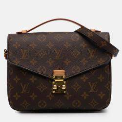 Pre Owned Louis Vuitton Brown Monogram Pochette Metis