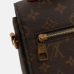 Pre Owned Louis Vuitton Brown Monogram Pochette Metis