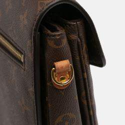 Pre Owned Louis Vuitton Brown Monogram Pochette Metis