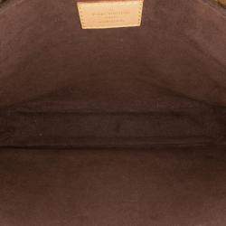 Pre Owned Louis Vuitton Brown Monogram Pochette Metis