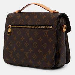 Pre Owned Louis Vuitton Brown Monogram Pochette Metis