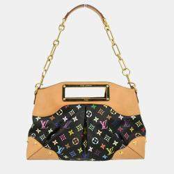 Pre Owned Louis Vuitton Black Multicolor Judy MM 2way Handbag