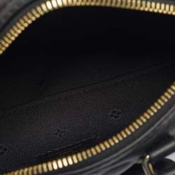 Pre Owned Louis Vuitton Black Bubblegram Leather Papillon BB Bag