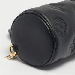 Pre Owned Louis Vuitton Black Bubblegram Leather Papillon BB Bag