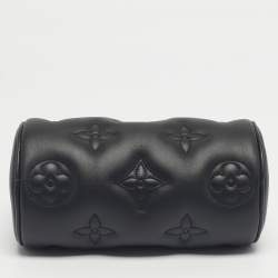 Pre Owned Louis Vuitton Black Bubblegram Leather Papillon BB Bag