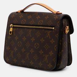 Pre Owned Louis Vuitton Brown Monogram Pochette Metis