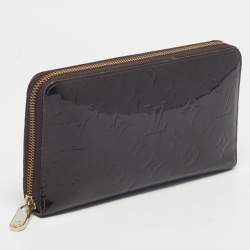 Pre Owned Louis Vuitton Amarante Monogram Vernis Zippy Organizer Wallet